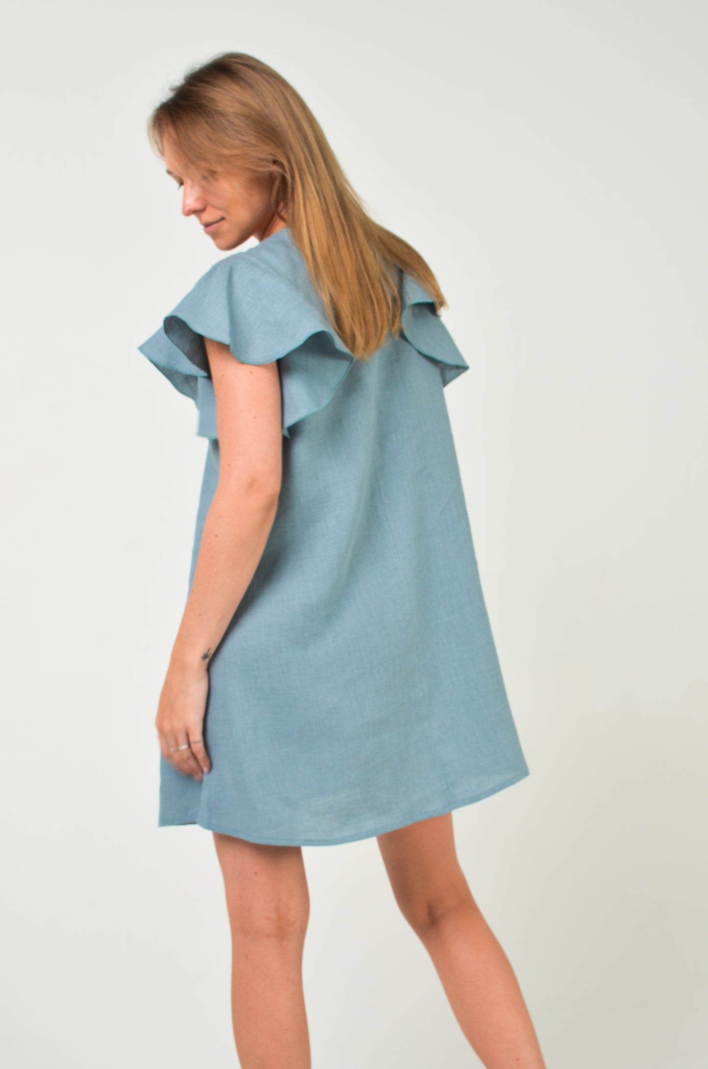 Linen dress WAVES