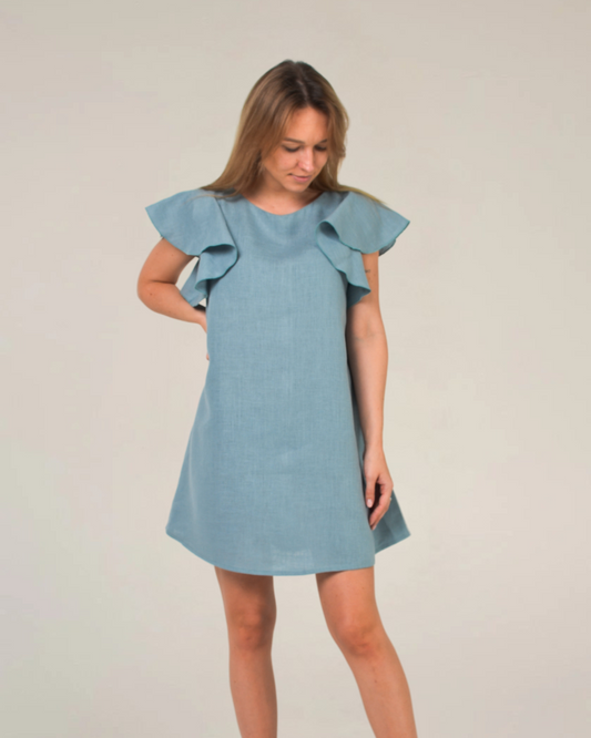 Linen dress WAVES