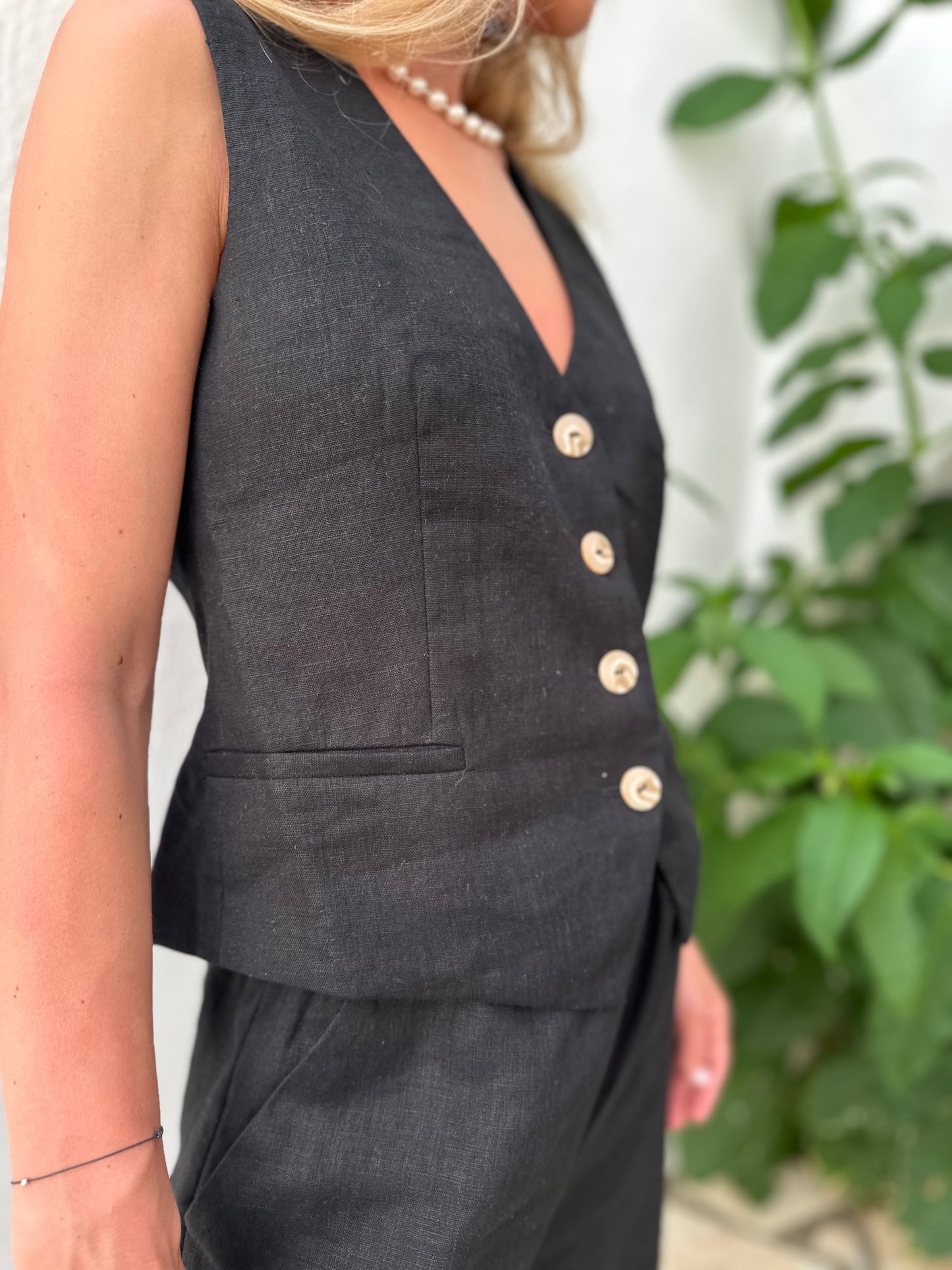 Linen vest OCEAN