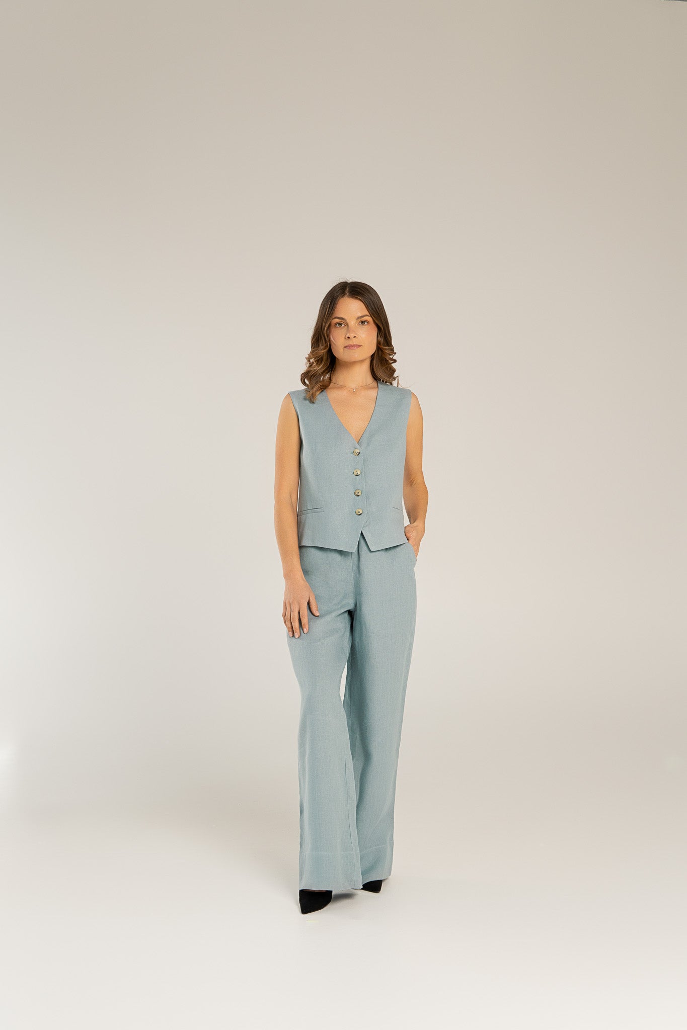 Linen vest OCEAN