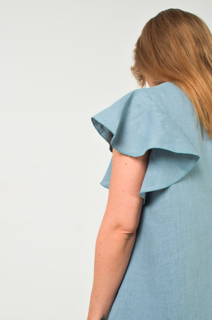 Linen dress WAVES